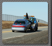 Repossessed car going to Impound Lot